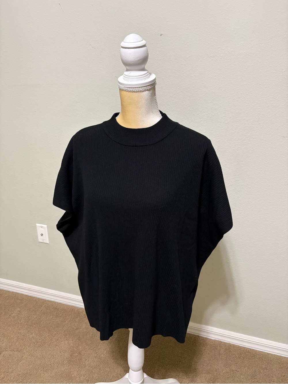 Zenana Viscose Mock Neck Short Sleeve
Boxy Sweater